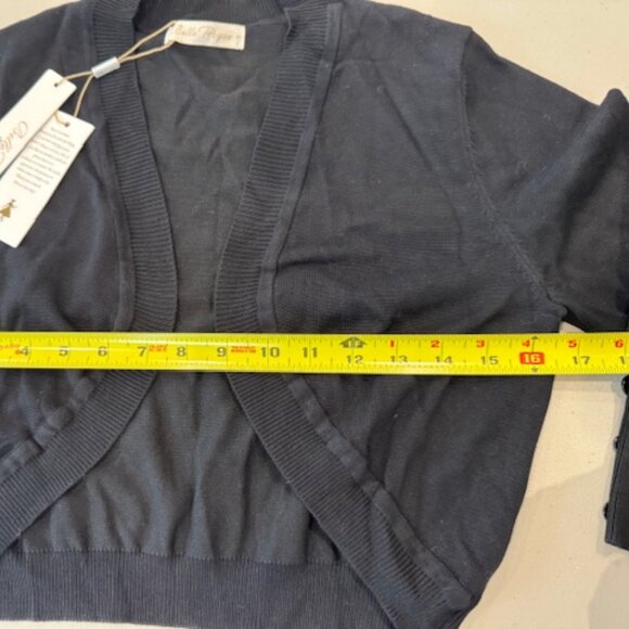 NWT - Black Short Sleeve Sweater Shrug Women's Small - Picture 6 of 7